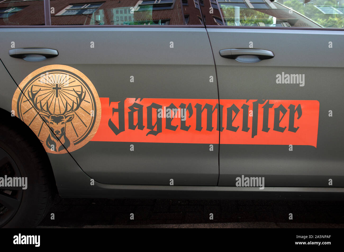 Società Jägermeister auto a Amsterdam Paesi Bassi 2019 Foto Stock