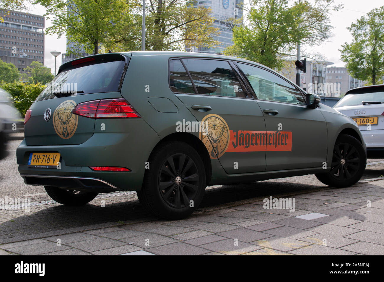 Società Jägermeister auto a Amsterdam Paesi Bassi 2019 Foto Stock