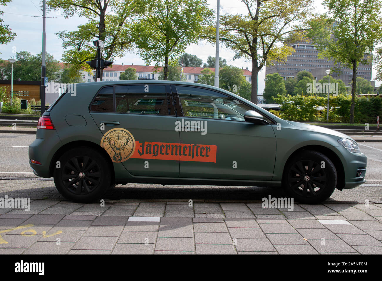 Società Jägermeister auto a Amsterdam Paesi Bassi 2019 Foto Stock