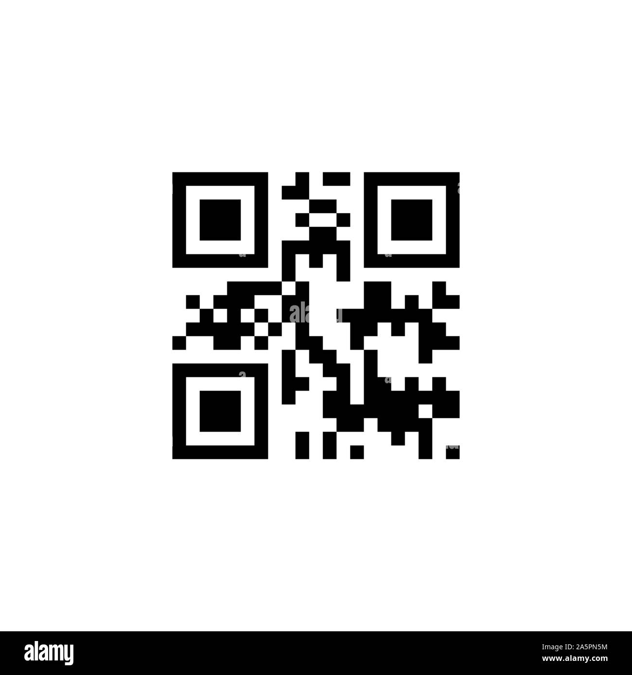 Codice QR icona. Illustrazione Vettoriale, design piatto. Illustrazione Vettoriale