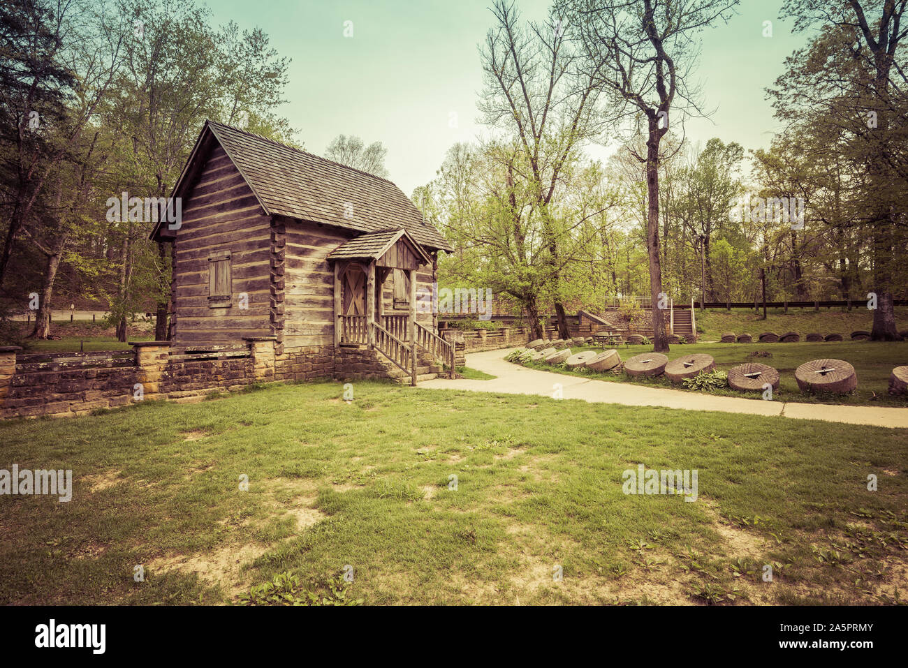 McHargue's Mill a Levi Jackson State Park con il filtrato applicato. Foto Stock