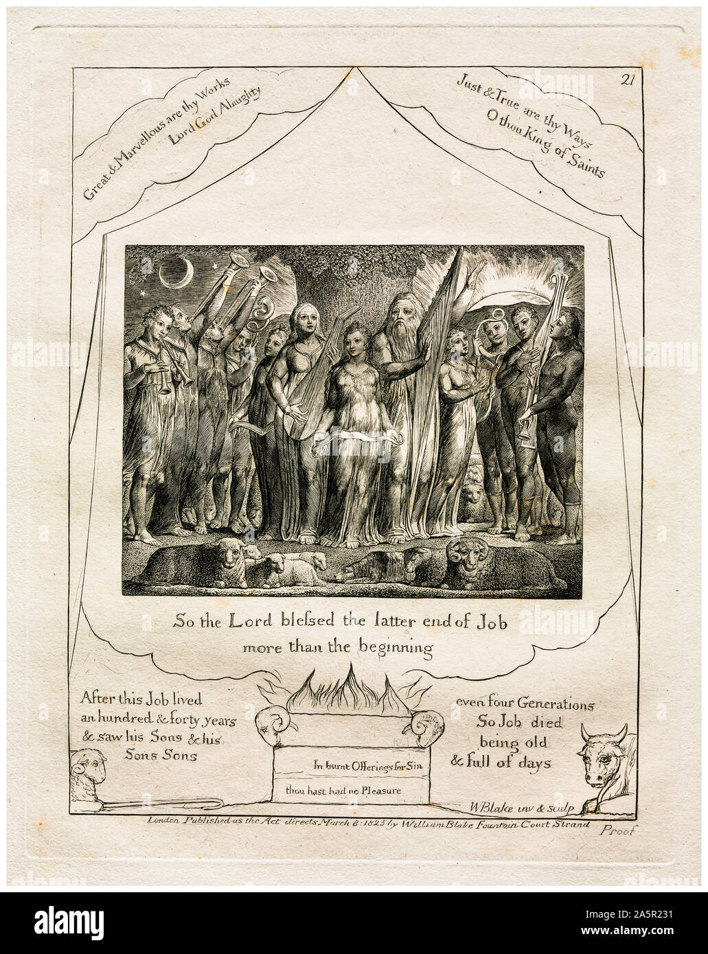 William Blake, quest'ultimo fine lavoro, incisione, 1825 Foto Stock