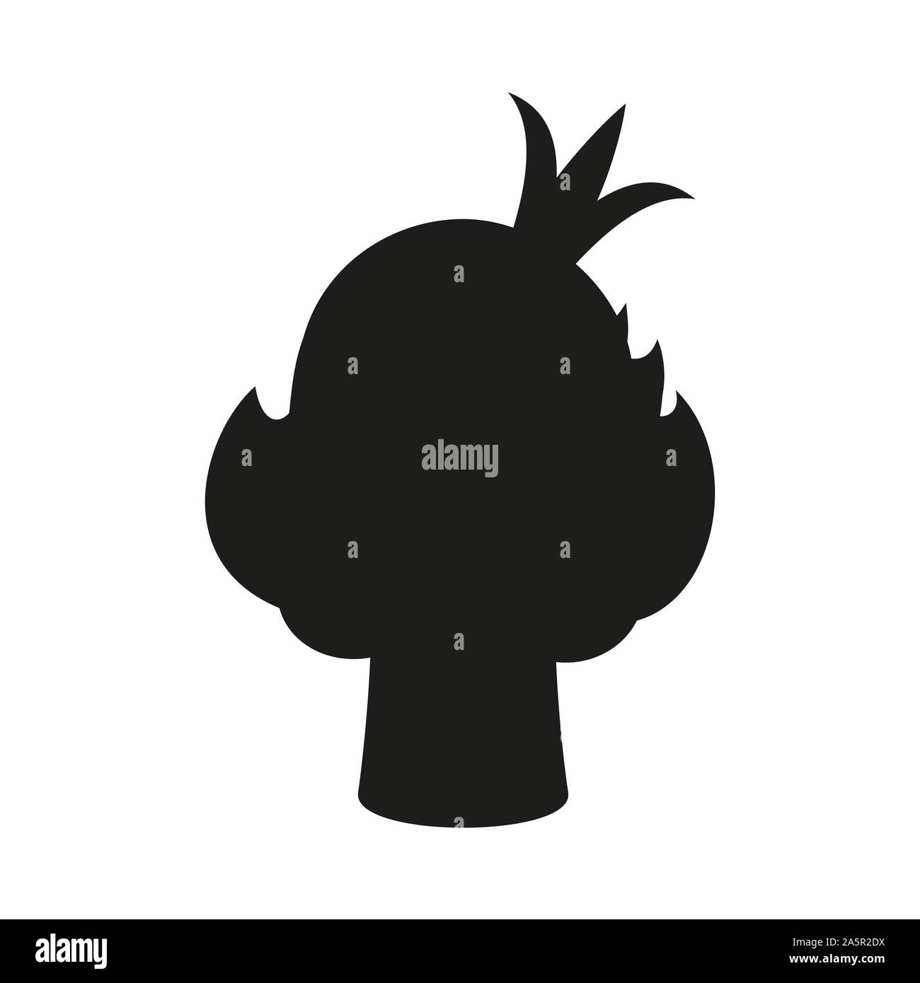 In bianco e nero La principessa avatar silhouette. Royal Crown sulla testa di donna. Fiaba tema illustrazione vettoriale per icona, timbro, etichetta, certificati regalo Illustrazione Vettoriale