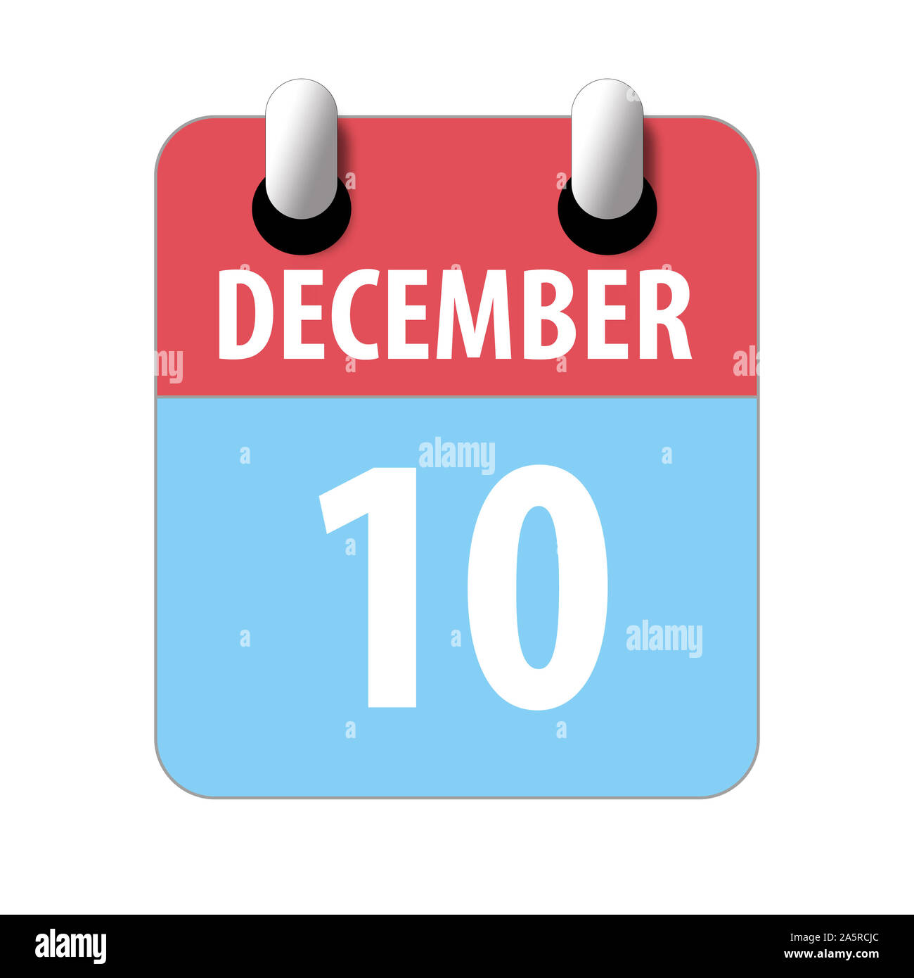 Dicembre 10th Il Giorno 10 Del Mese Semplice Icona Del Calendario Su Sfondo Bianco Pianificazione La