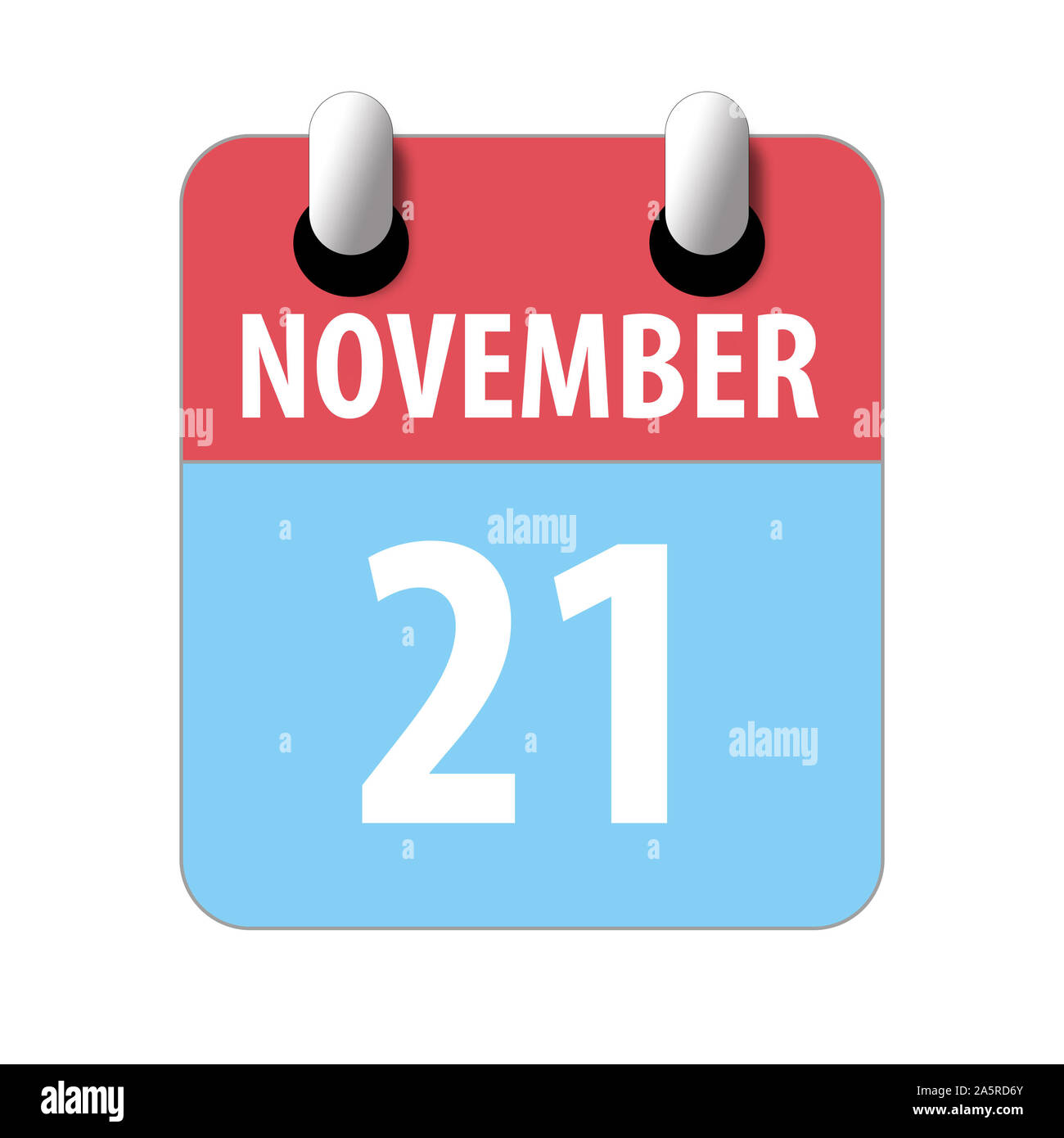 Novembre 21st. Il giorno 20 del mese, semplice icona del calendario su sfondo bianco. Pianificazione. La gestione del tempo. Set di icone del calendario per il web design. autunno mont Foto Stock