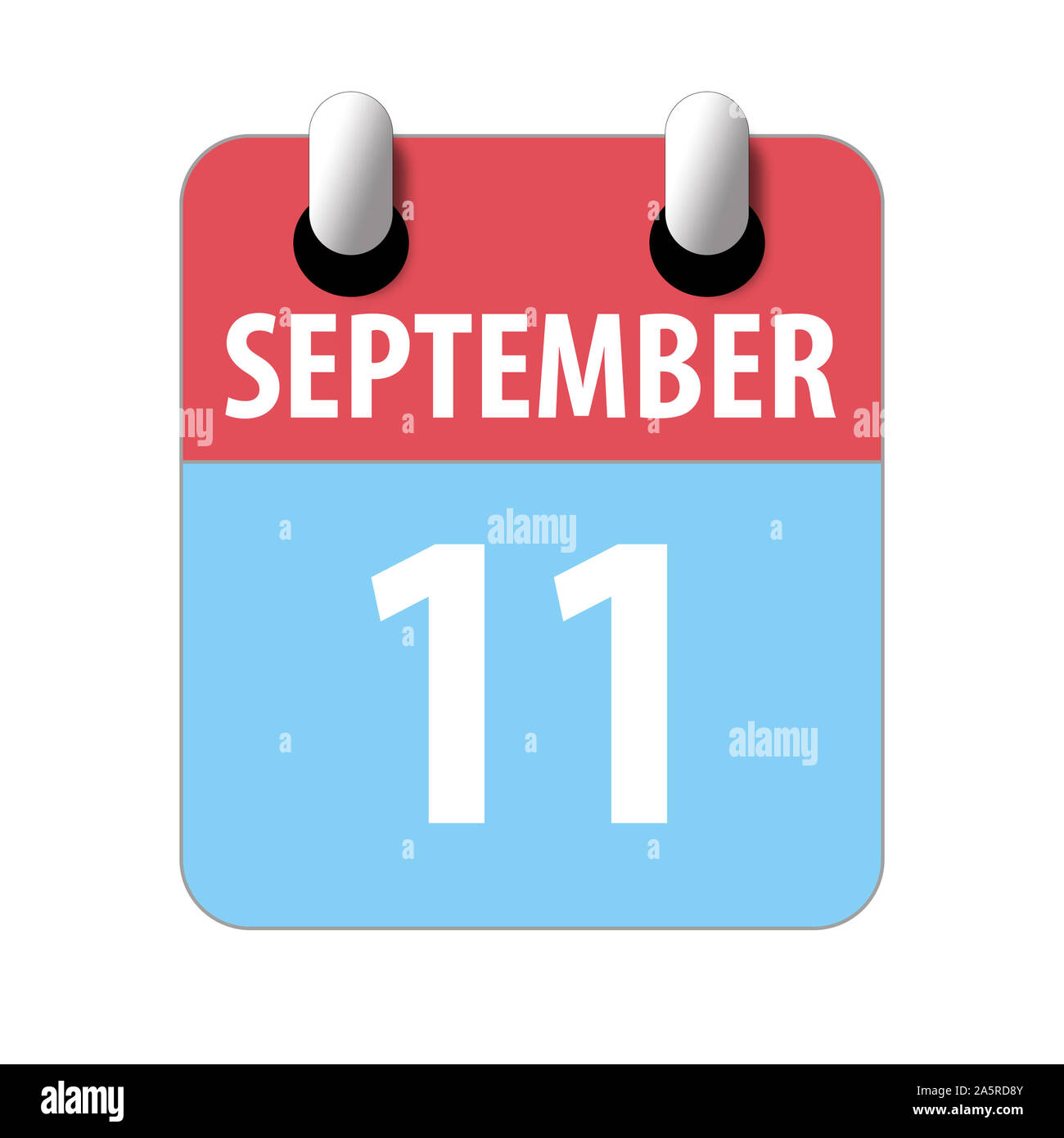 Settembre 11th. Il giorno 11 del mese, semplice icona del calendario su sfondo bianco. Pianificazione. La gestione del tempo. Set di icone del calendario per il web design. autunno mon Foto Stock