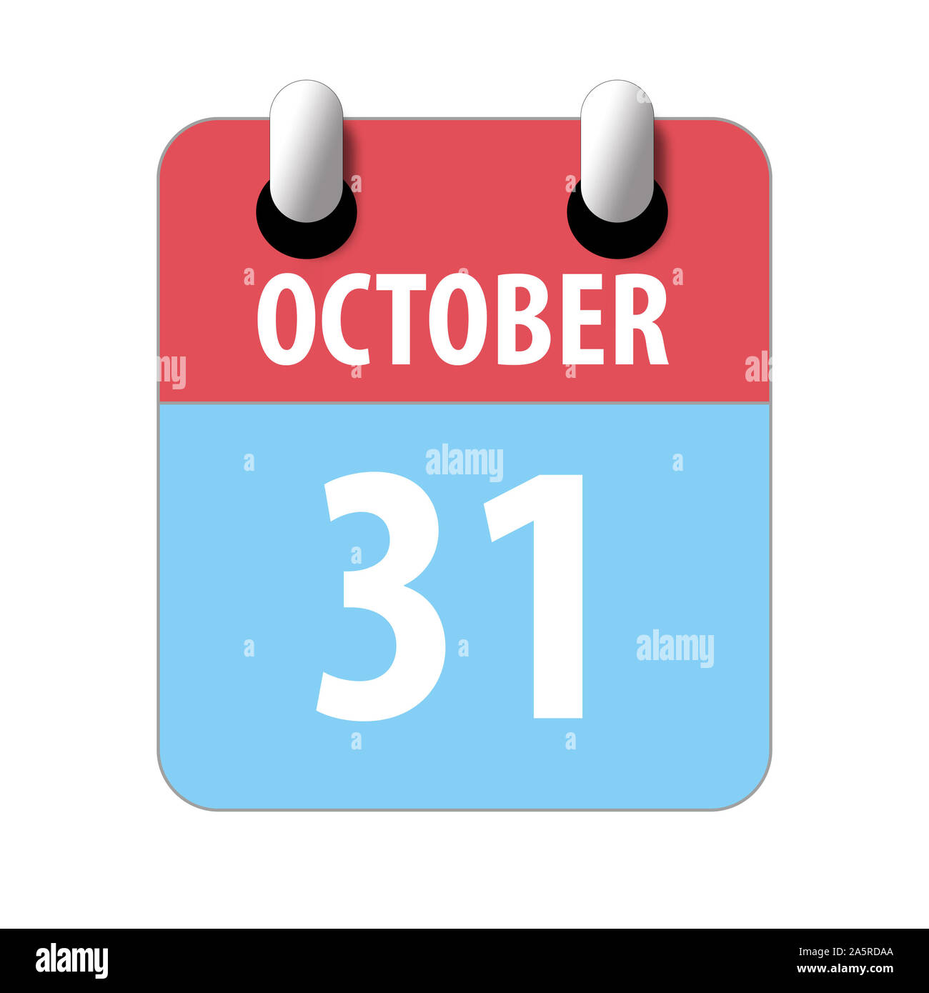 Ottobre 31st. Giorno 31del mese, semplice icona del calendario su sfondo bianco. Pianificazione. La gestione del tempo. Set di icone del calendario per il web design. autunno mese, Foto Stock