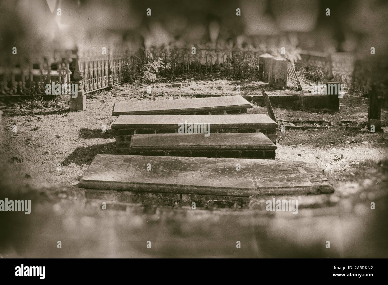 Scary cimitero in Carolina del Sud Foto Stock