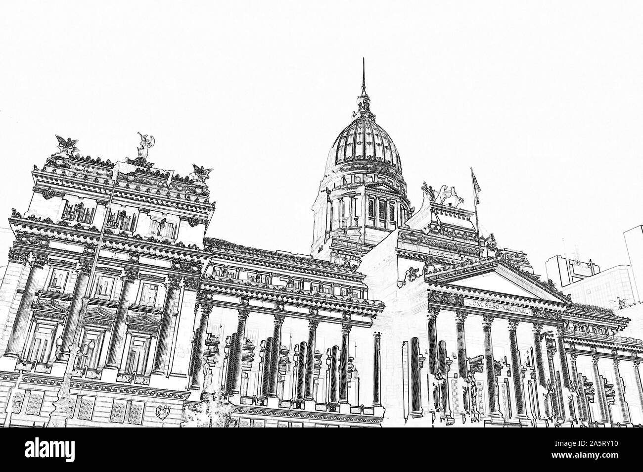 National Congres building, Buenos Aires, Argentina Foto Stock