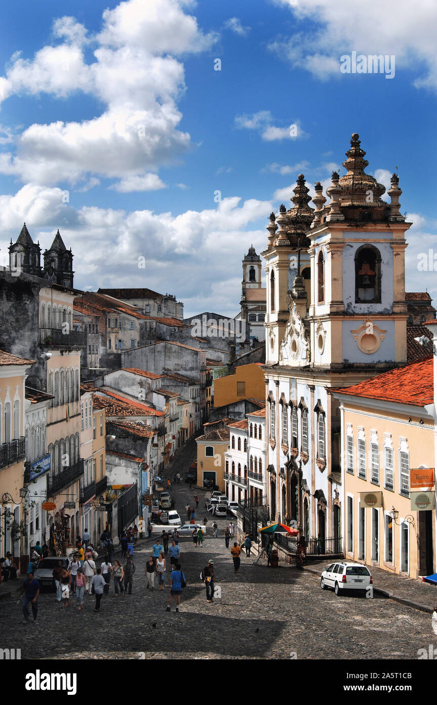 Largo do Pelourinho, Salvador, Bahia, Brasile Foto Stock