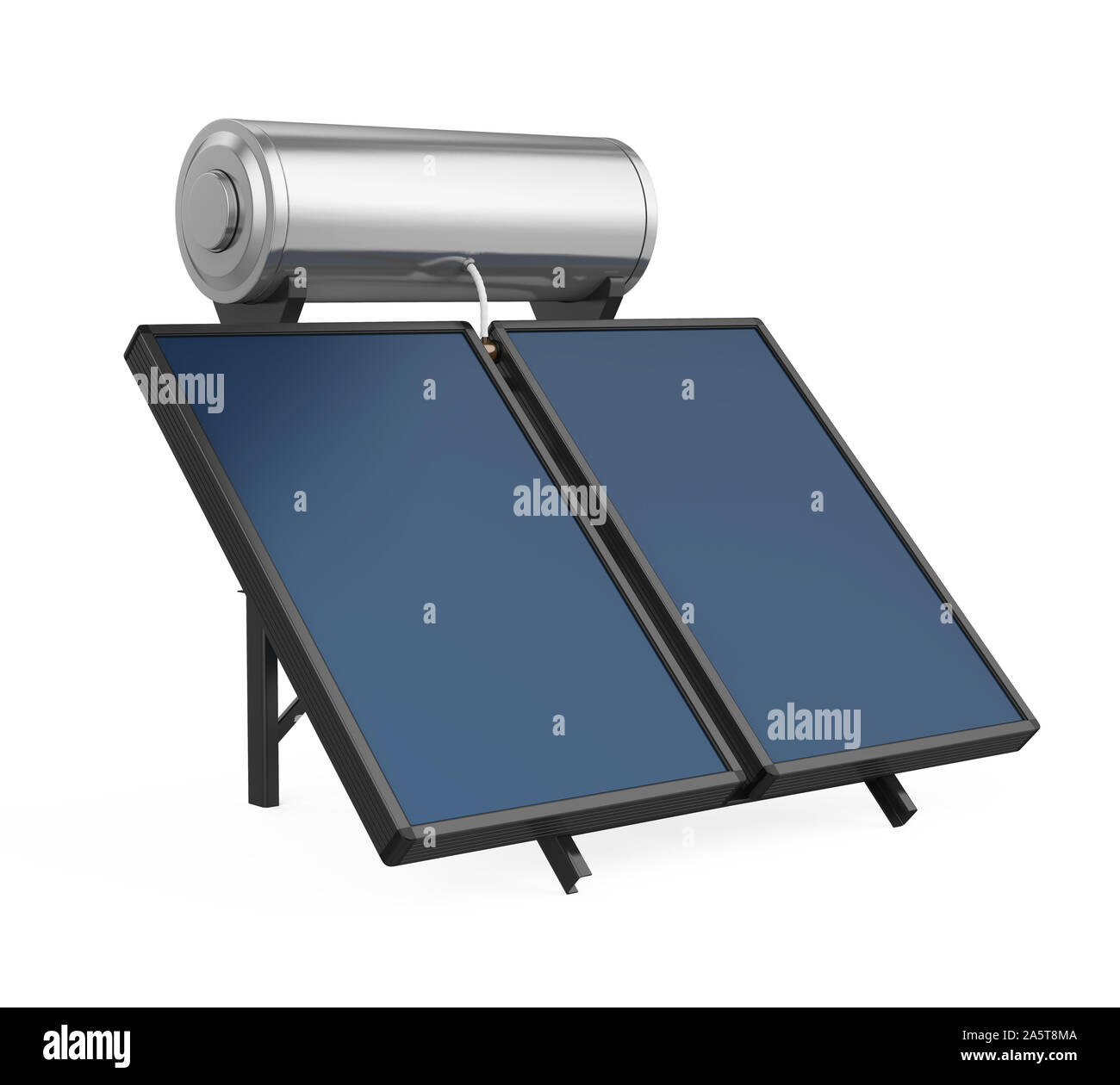 Collettore solare termico isolato Foto Stock