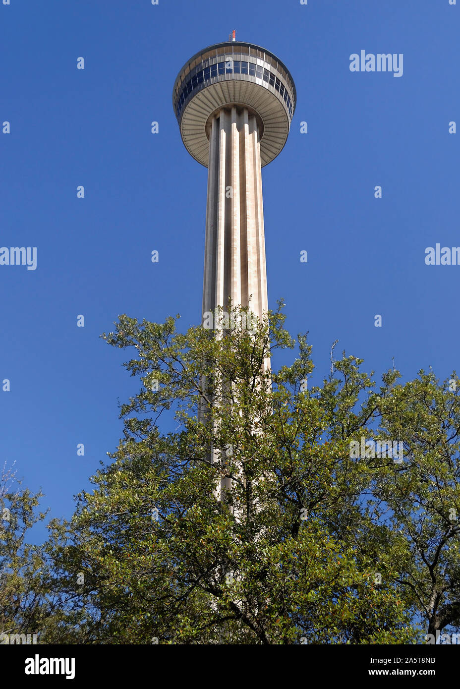 La torre delle Americhe e il ristorante rotante, San Antonio Texas Foto Stock