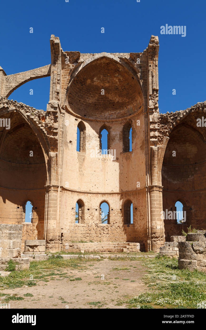 Rovine di San Giorgio dei Greci la Chiesa. Famagusta, Cipro Foto Stock