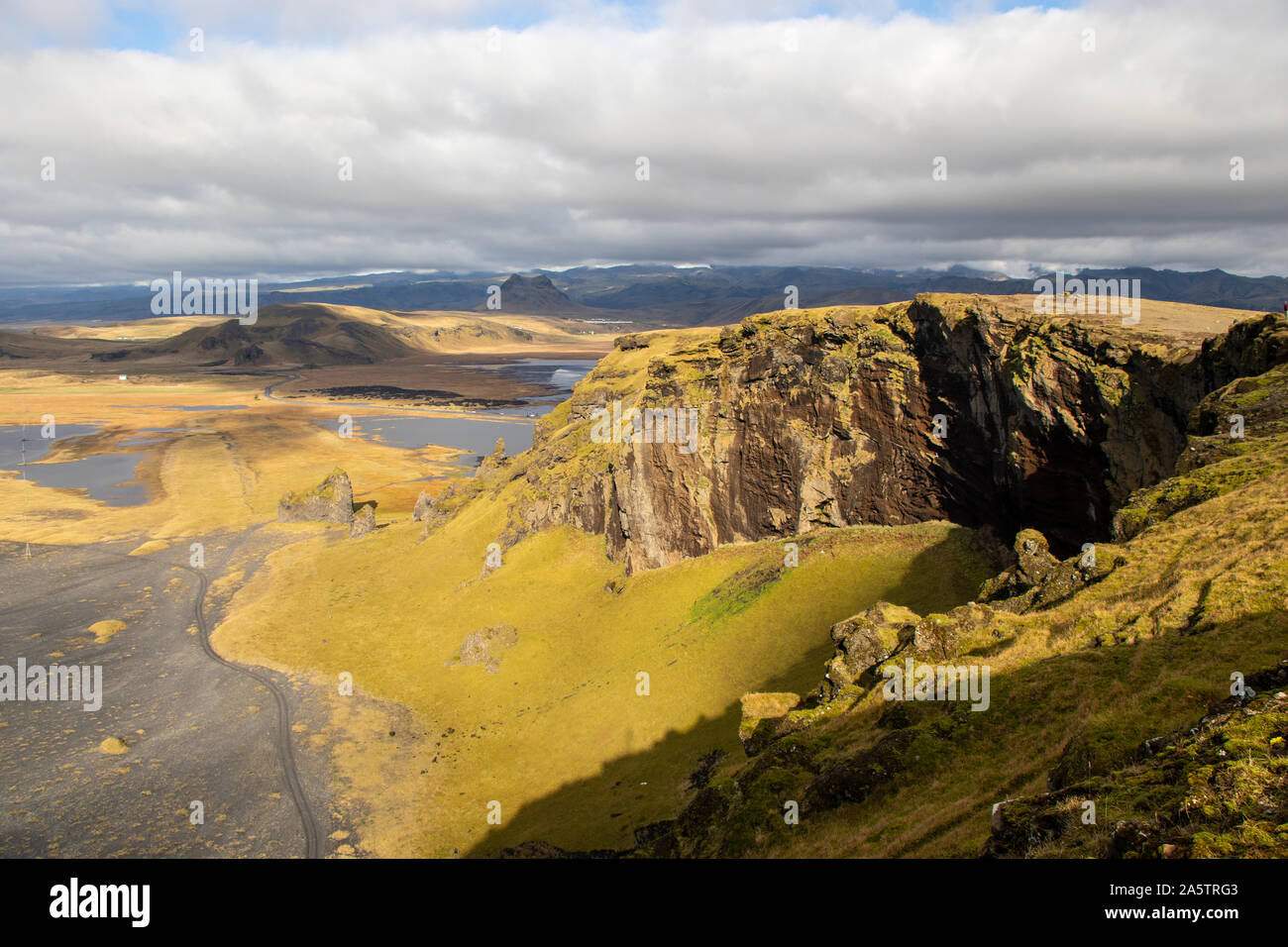 Magnifica vista sul paesaggio aspro di Islanda Foto Stock