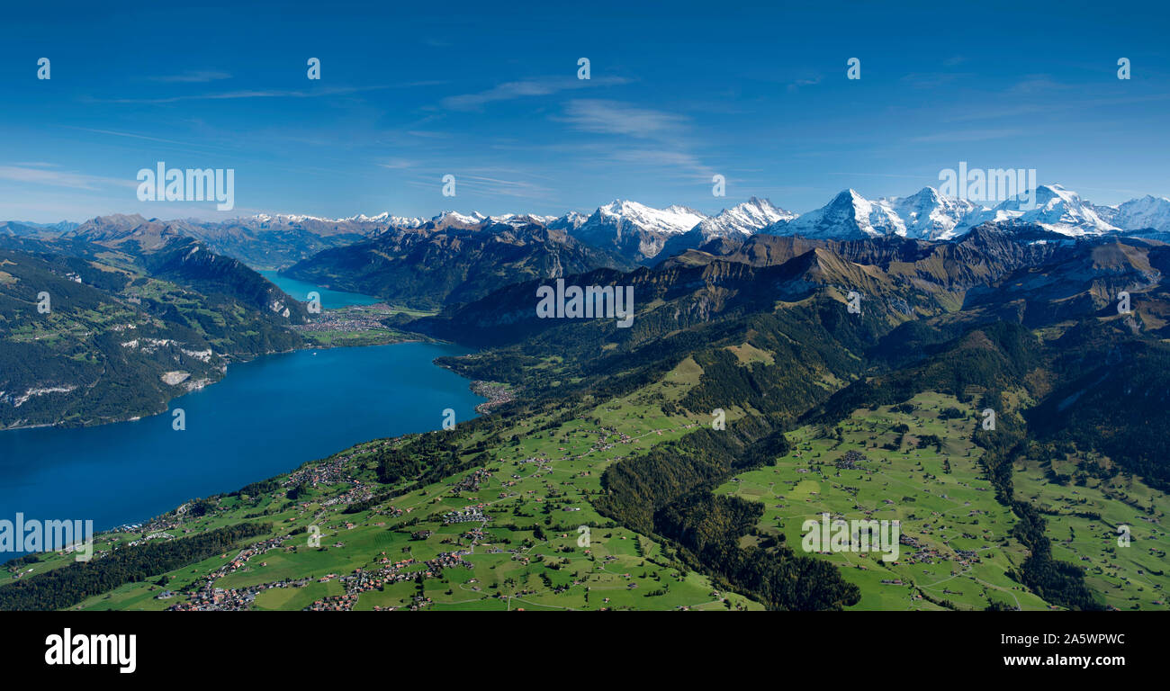 splendida vista sulle alpi svizzere nell'oberland bernese Foto Stock