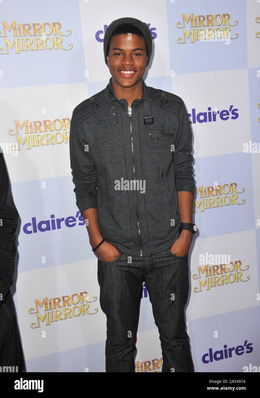 LOS ANGELES, CA. Marzo 18, 2012: Trevor Jackson alla premiere mondiale di 'speculare Mirror' a Grauman's Chinese Theater di Hollywood. © 2012 Paul Smith / Featureflash Foto Stock