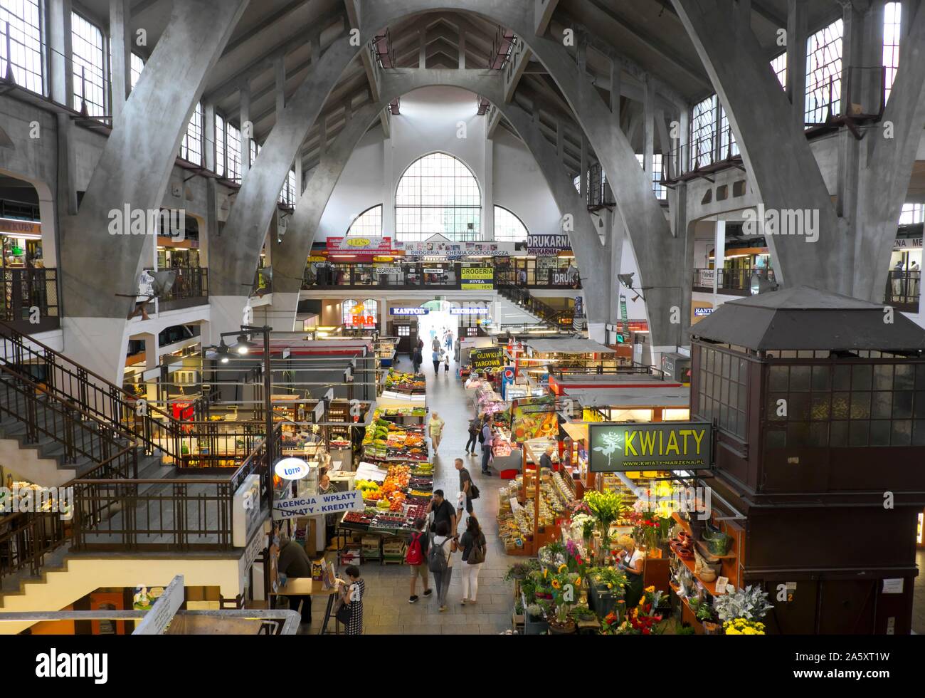 Sala Mercato, Hala Targowa, Wroclaw, Wroclaw, Polonia Foto Stock