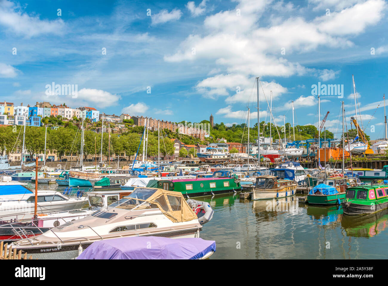 Bristol Marina at the Floating Harbour, Somerset, Inghilterra, Regno Unito Foto Stock