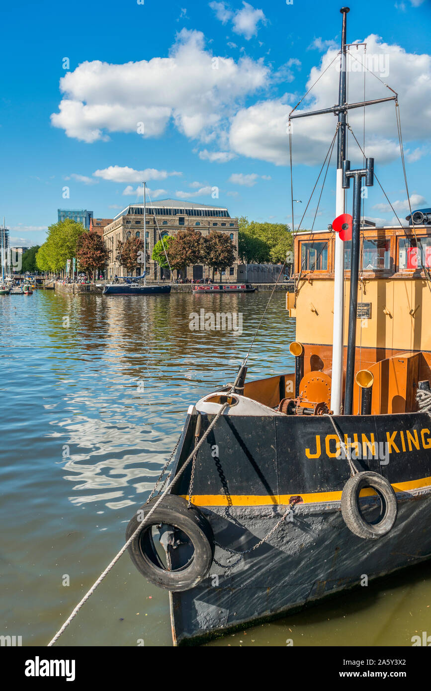 La pesca della nave 'John King' al porto di galleggiante di Bristol, Somerset, Inghilterra, Regno Unito Foto Stock