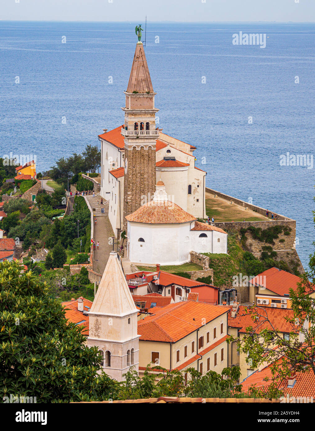St Georges Chiesa Parrocchiale Pirano città vecchia Slovenia Foto Stock