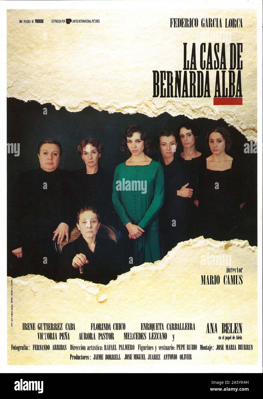 La Casa de Bernarda Alba Anno : 1987 Espagne Direttore : Mario Camus Poster spagnolo) Foto Stock