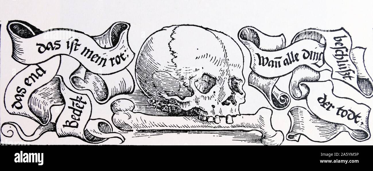 Amore venosa' xilografia raffigurante la morte di Urs Graf, ca.1511 Foto Stock