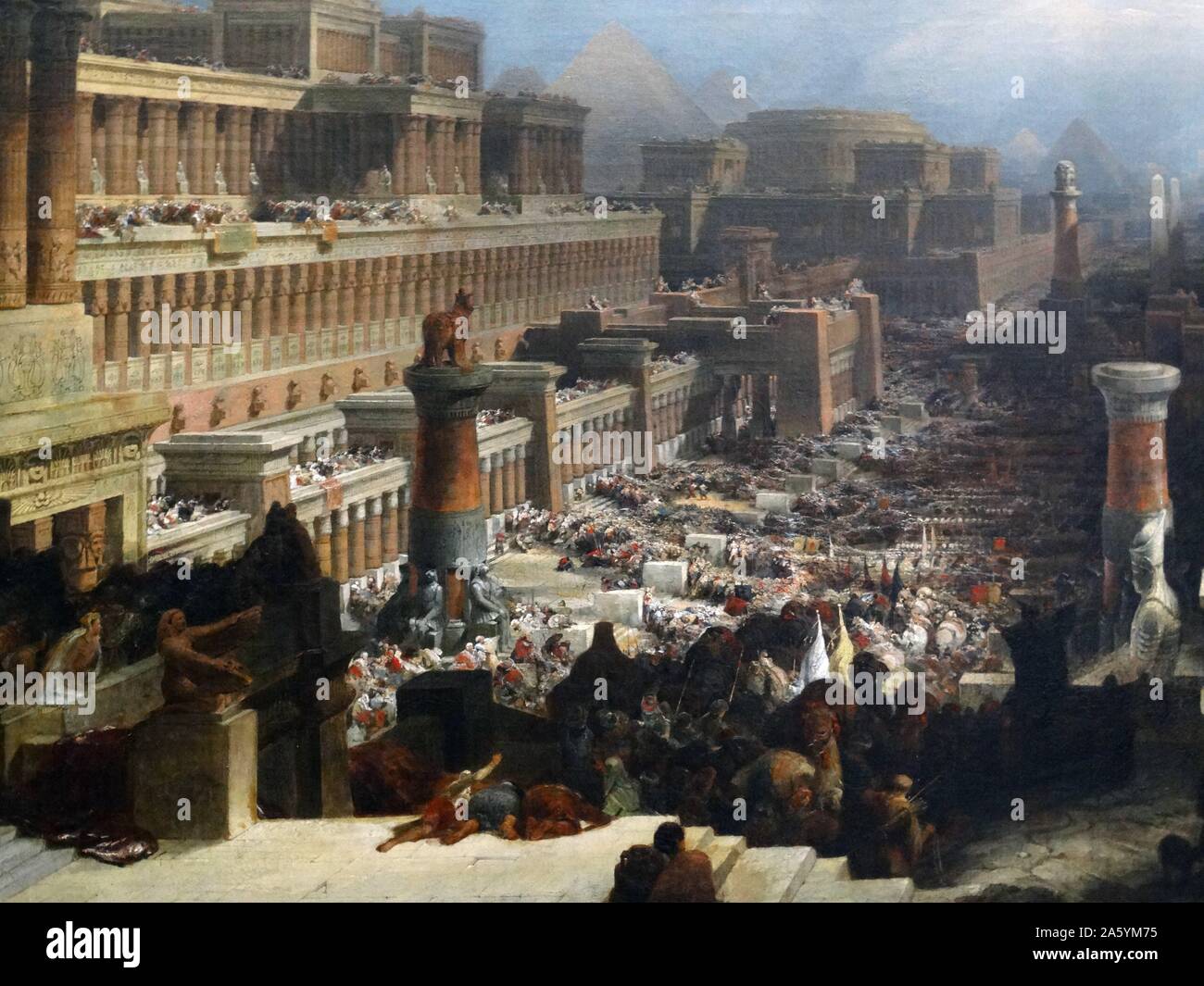 Dipinto raffigurante l esodo da David Roberts (1796-1864) un pittore scozzese. 1830 Foto Stock Dipinto raffigurante l esodo da David Roberts (1796-1864) un pittore scozzese. 1830 Foto Stock