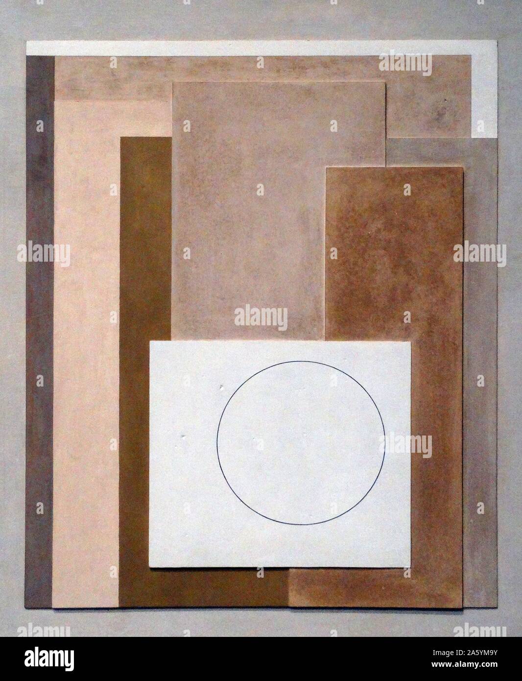 Costruzione" 1945 Legno dipinto sollievo da Ben Nicholson 1897-1982 Foto Stock