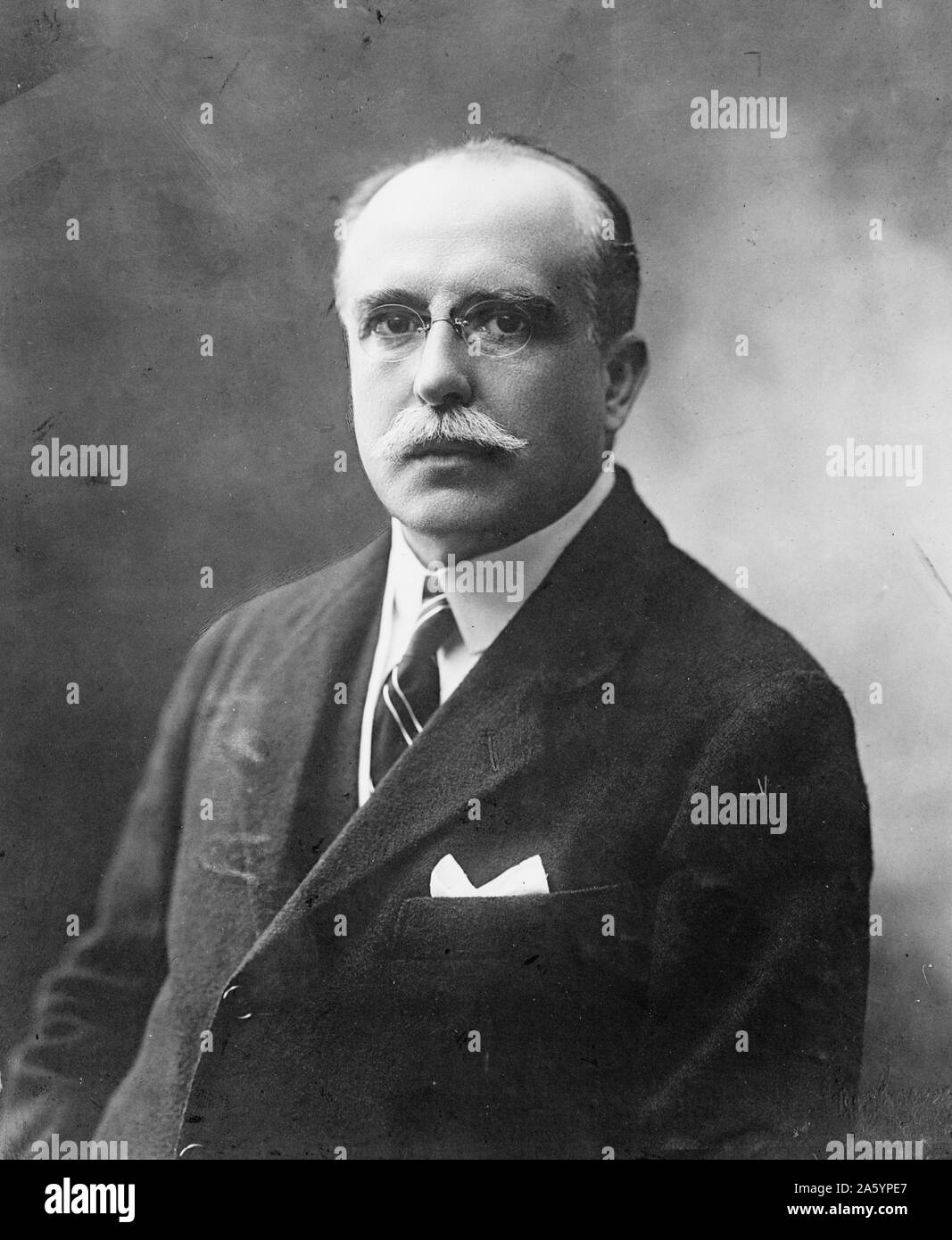 Ritratto del presidente del Perù, José Pardo y Barreda (1864-1947), uomo politico peruviano. Datata 1919 Foto Stock