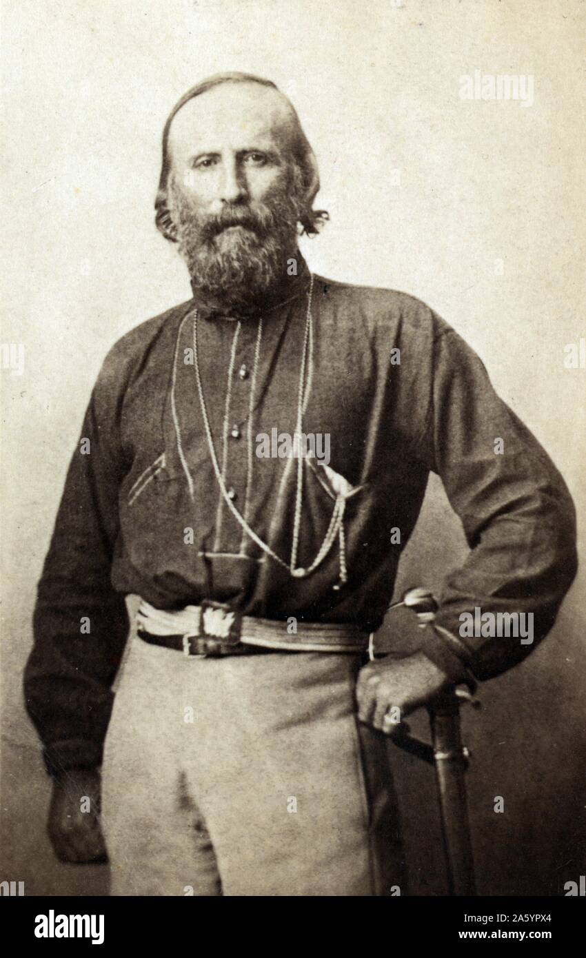 Giuseppe Garibaldi, prese a Napoli, Italia. ca, 1861. Foto Stock