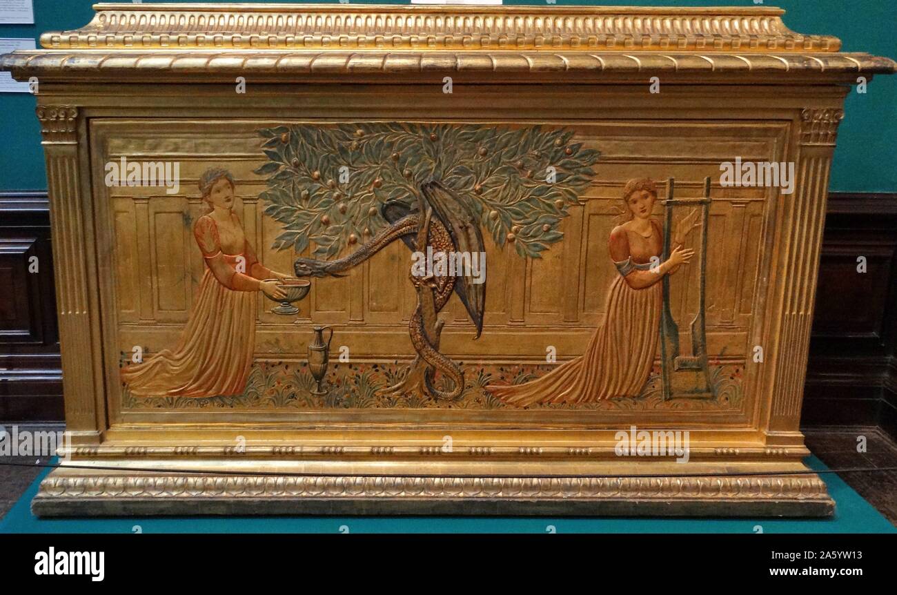 Le Esperidi Cassone da Edward Burne-Jones (1833-1898), artista e designer britannico. Del 1888 Foto Stock