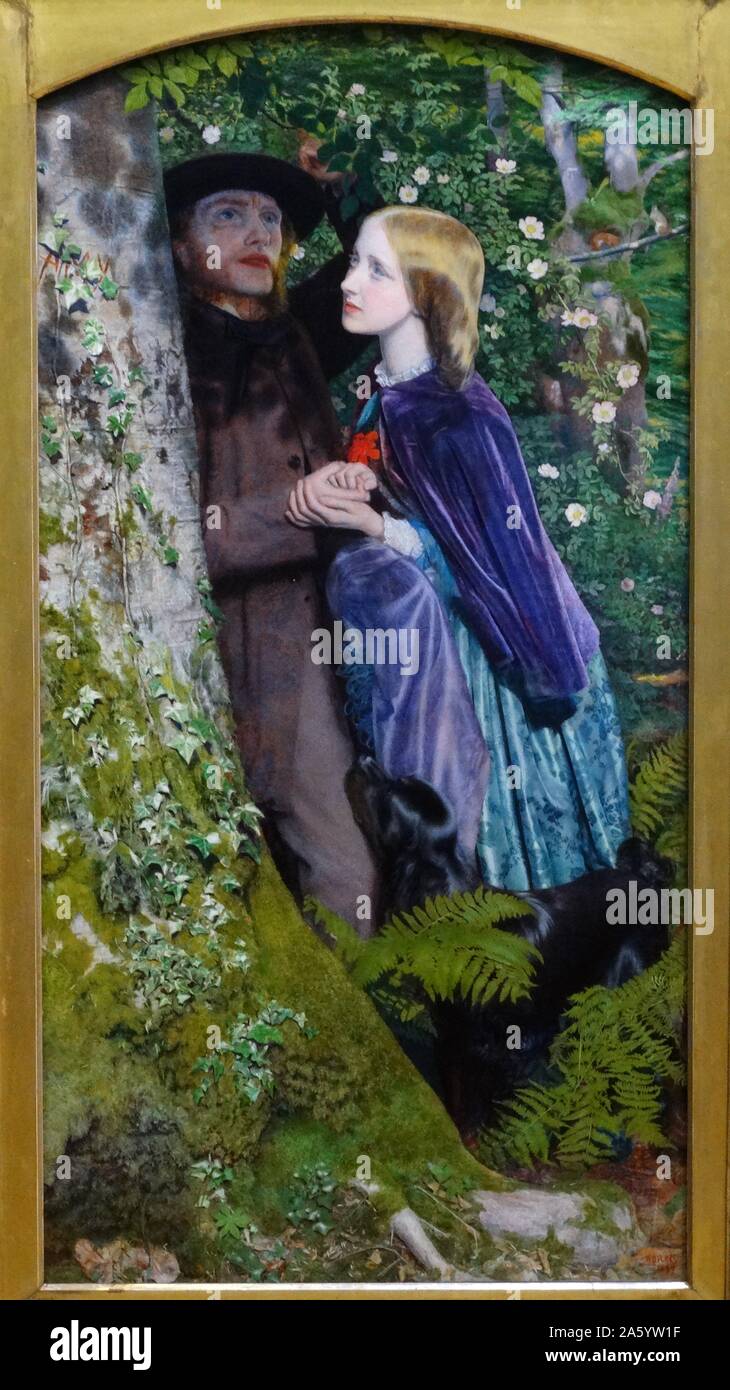 Il lungo impegno di Arthur Hughes (1832-1915) pittore inglese e illustrator associato con la Fratellanza Pre-Raphaelite. Datata 1859 Foto Stock