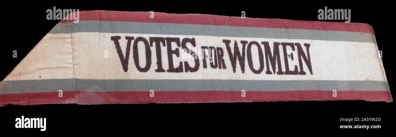 Banner Suffragette. Datata 1920 Foto Stock