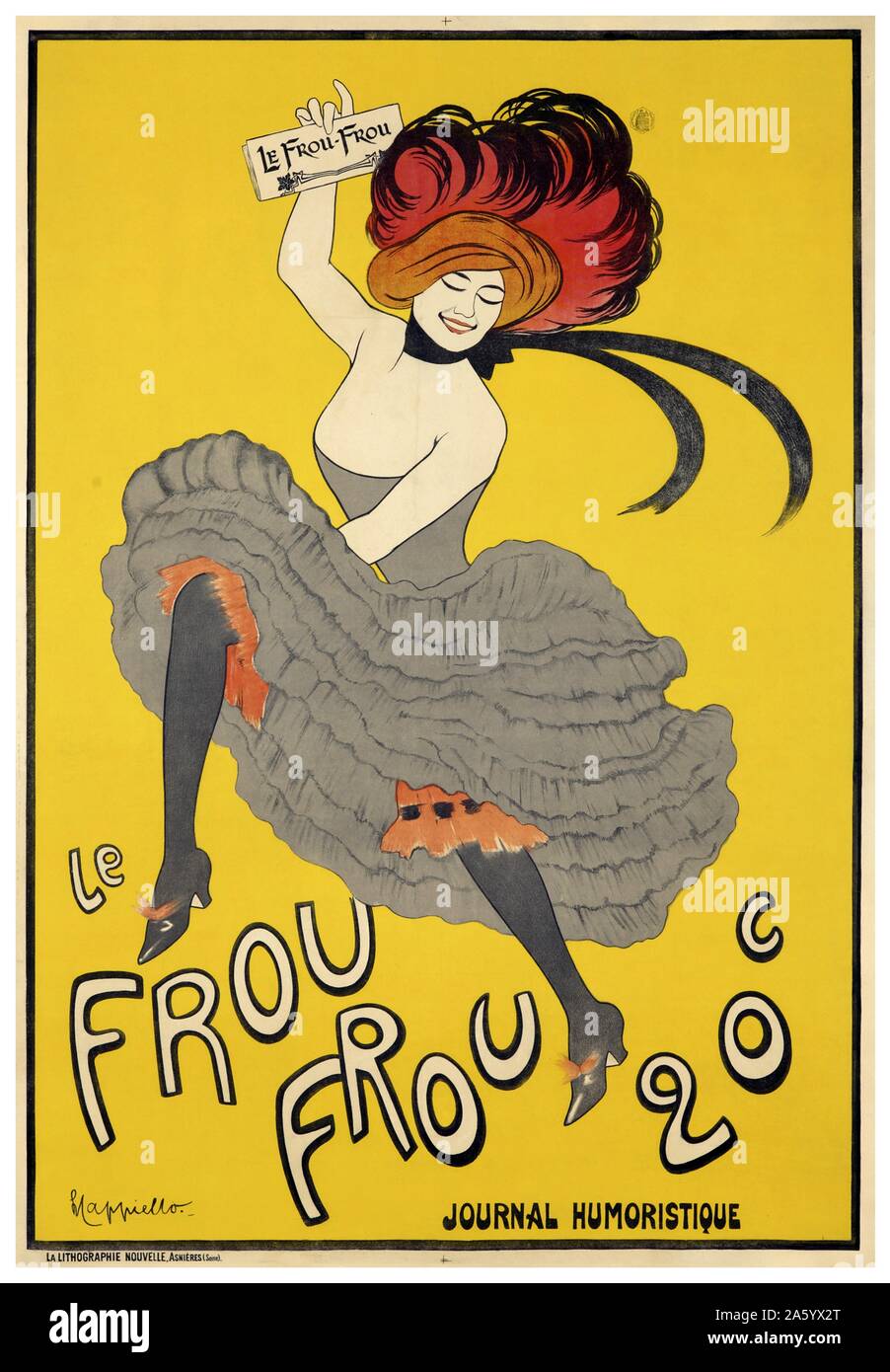 Manifesto di Leonetto Cappiello per Le Frou-Frou (1899) Problema inaugurale Foto Stock