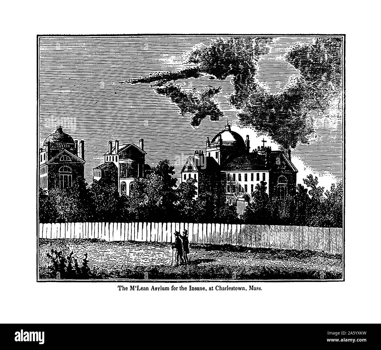 McLean Hospital (noto come Somerville asilo o Charlestown asilo) un ospedale psichiatrico di Belmont, Massachusetts. Fondata nel 1811 Foto Stock McLean Hospital (noto come Somerville asilo o Charlestown asilo) un ospedale psichiatrico di Belmont, Massachusetts. Fondata nel 1811 Foto Stock