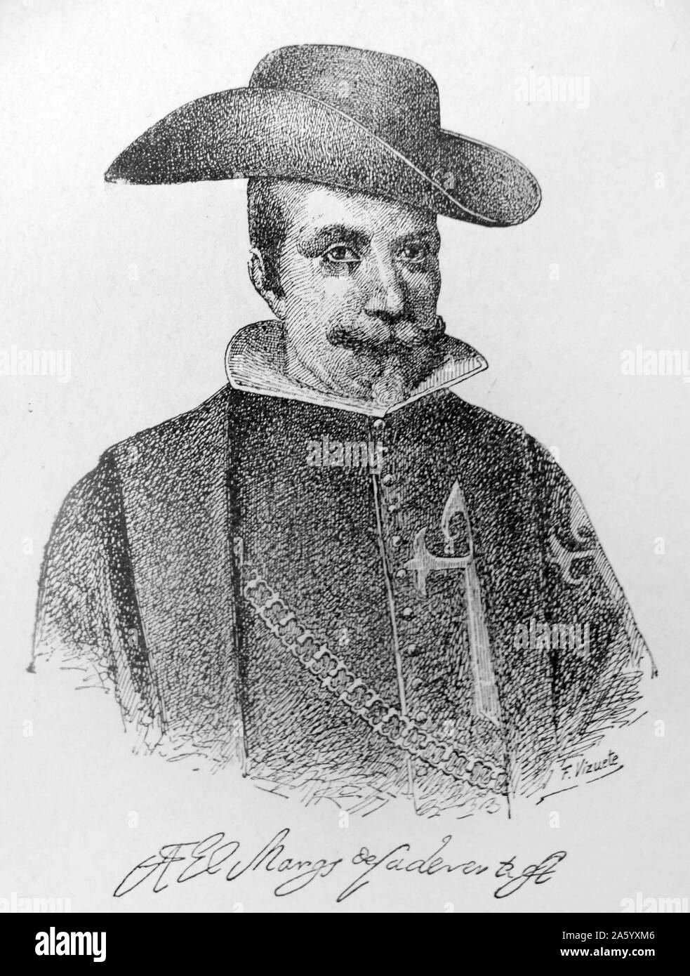 Lope Díez de Armendariz, marchese di Cadereyta (1575 - 1639) Viceré della Nuova Spagna. Ha servito come viceré dal 16 settembre 1635 al 27 agosto 1640. Foto Stock