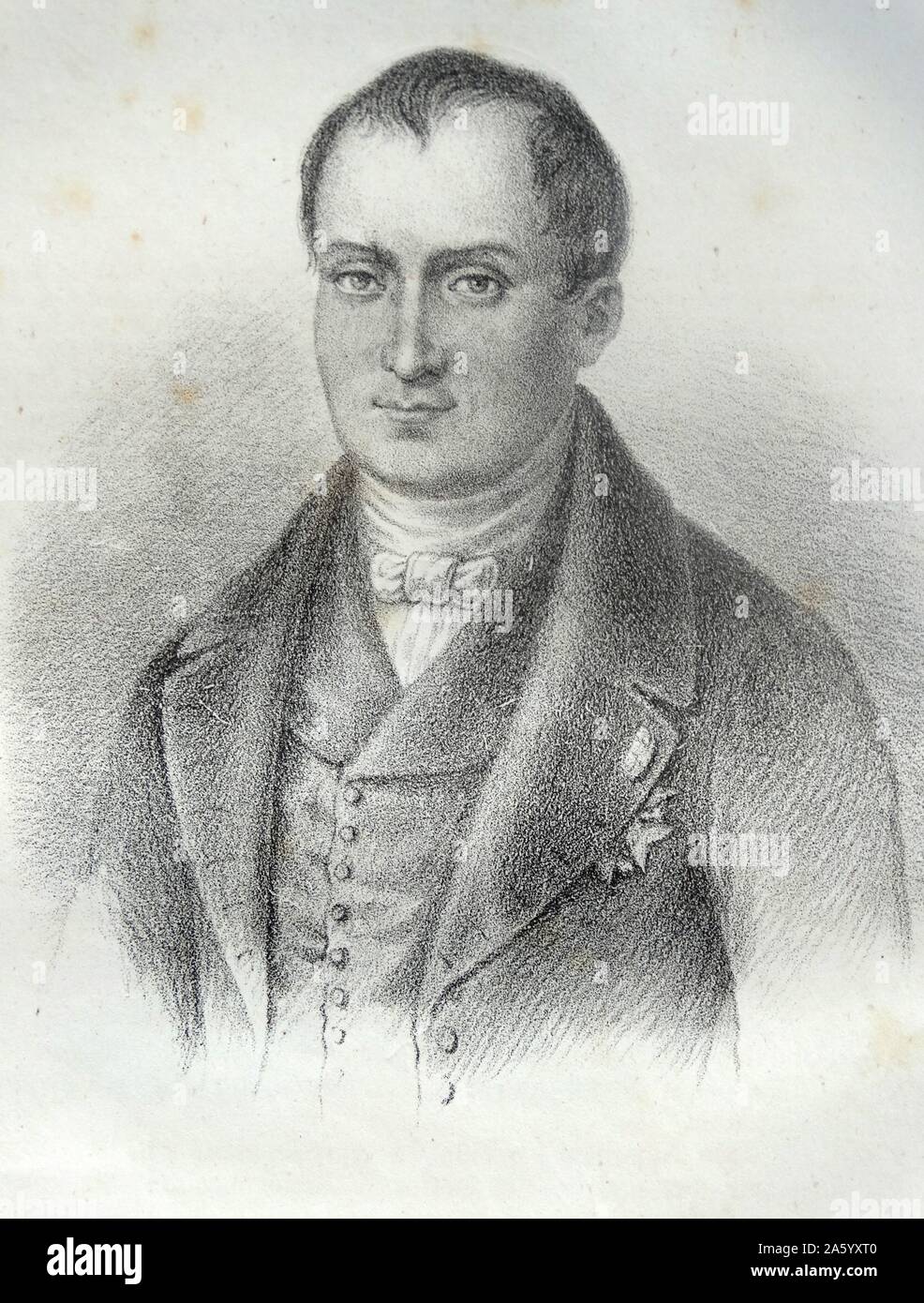 Joseph-Napoléon Bonaparte (7 gennaio 1768 - 28 luglio 1844) era il fratello maggiore di Napoleone Bonaparte che ha fatto di lui il re di Napoli e Sicilia (1806-1808), e più tardi il re di Spagna (1808-1813, come José I). Dopo la caduta di Napoleone, Giuseppe lo stesso stile Comte de Survilliers Foto Stock