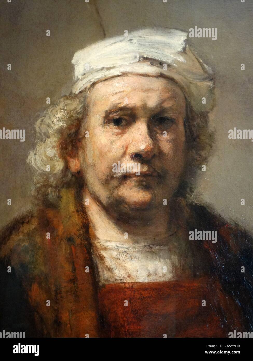 Ritratto di Rembrandt Harmenszoon van Rijn (1606-1669) pittore olandese e incisore. Risalenti al XVII secolo Foto Stock