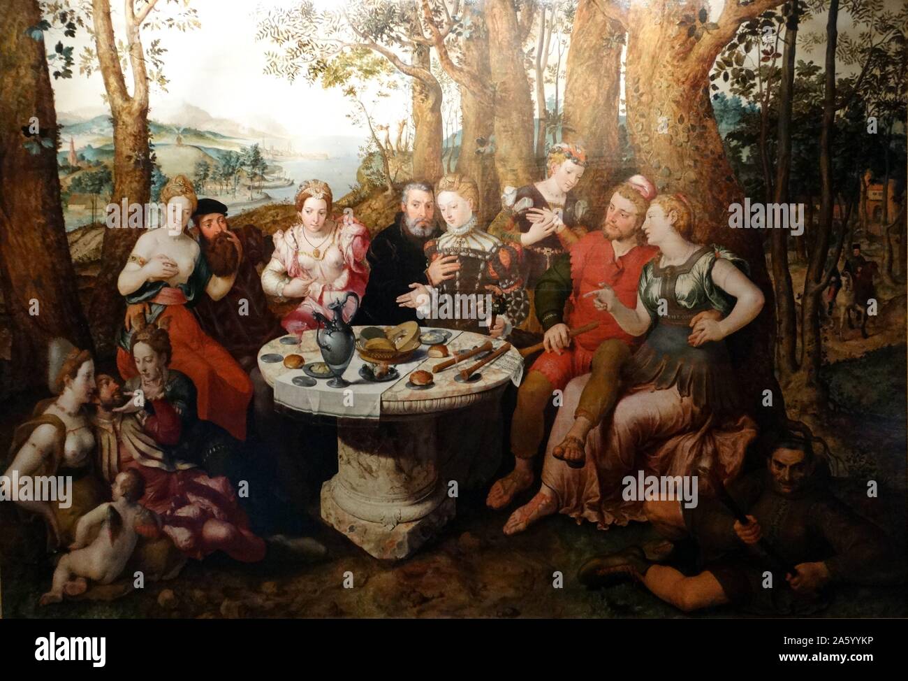 Una Allegoria del vero amore di Pieter Pourbus (1523-1584) Olandese Rinascimento Fiammingo pittore, scultore, disegnatore e cartografo. Datata XVI Secolo Foto Stock