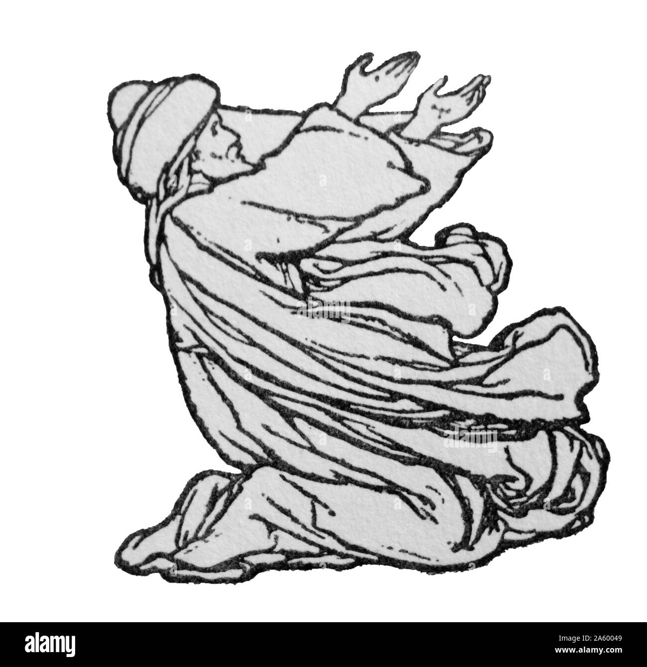 Incisione raffigurante San Paolo apostolo, originariamente noto come Saulo di Tarso, era un apostolo che ha insegnato il Vangelo di Cristo per il primo secolo di mondo Foto Stock