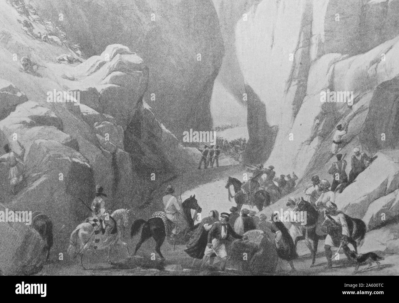 La gente delle montagne: mostra l'influenza dell'ambiente di carattere da Alexander Johnston (1815-1891) un pittore scozzese, noto per il genere e la storia dipinti. Datata del XIX secolo Foto Stock