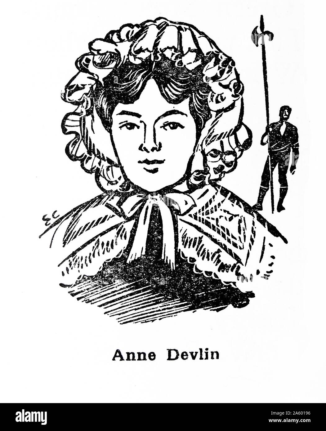 Anne Devlin (1780 - 1851) era un repubblicano irlandese. governante a Robert Emmet e cugino di due nazioni leader ribelli irlandesi; Michael Dwyer e Arthur Devlin. Foto Stock