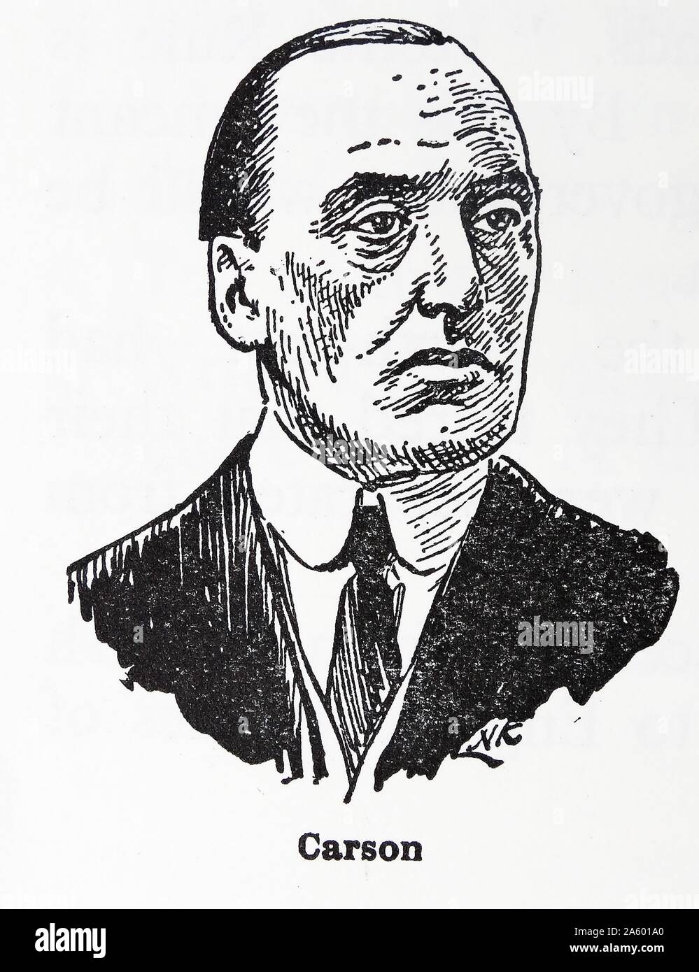 Edward Carson (1854 - 1935); dal 1900 al 1921 noto come Sir Edward Carson; irlandese politico unionista; barrister e giudice. Egli era il leader degli irlandesi alleanza unionista e Ulster Partito unionista tra 1910 e 1921 Foto Stock