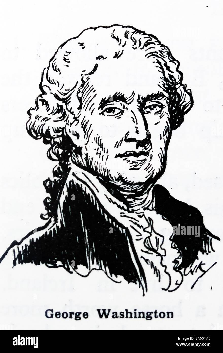 George Washington (1732 - 1799), primo Presidente degli Stati Uniti (1789-97); Foto Stock