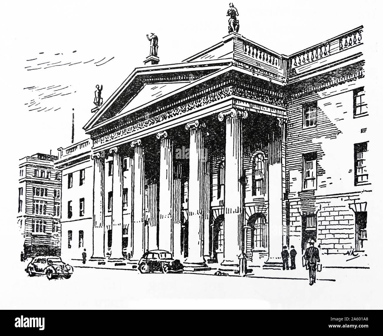 Generale Post edificio per uffici a Dublino; l'Irlanda; 1930 Foto Stock