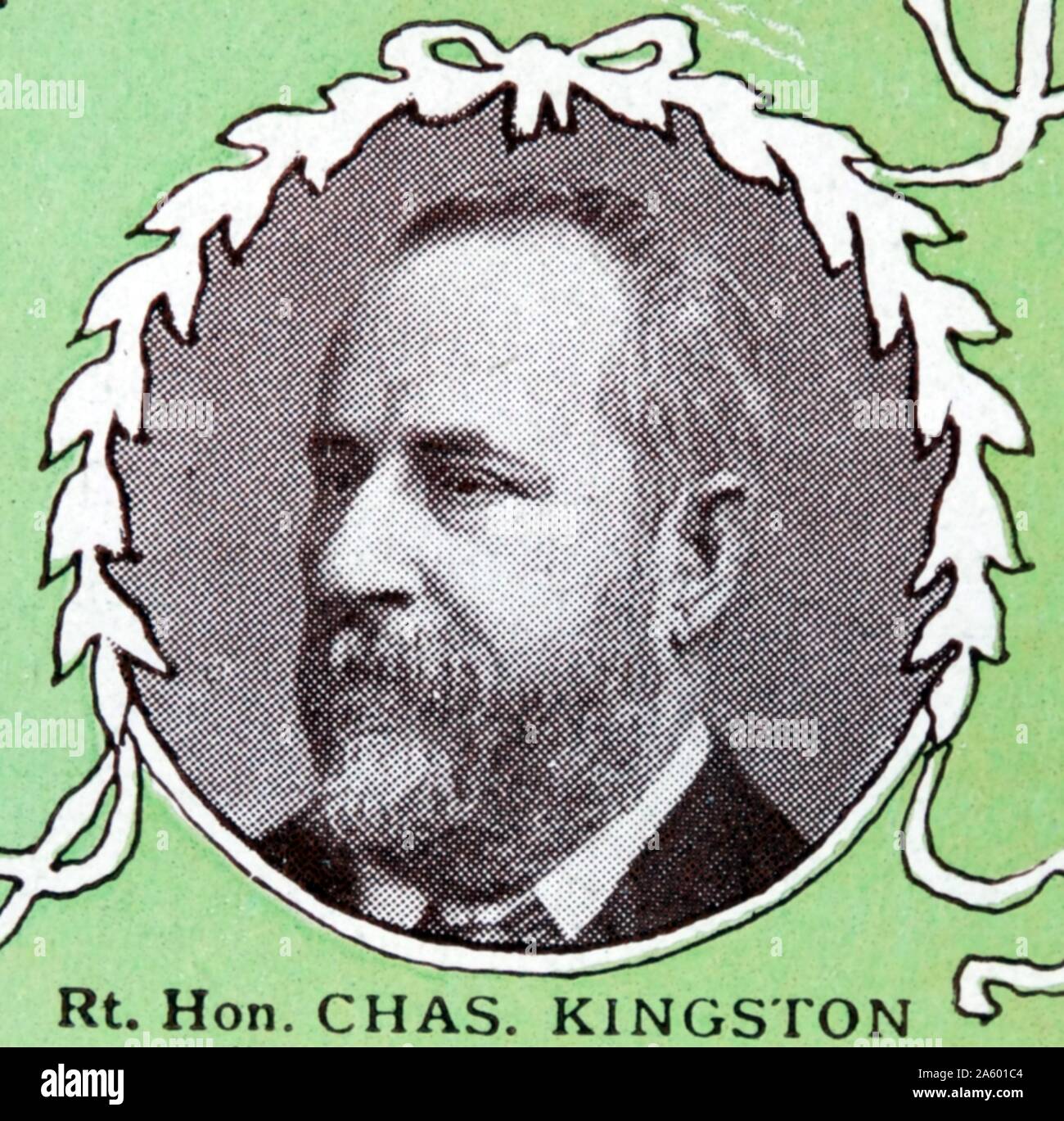 Charles Cameron Kingston, (22 Ottobre 1850 - 11 Maggio 1908) politico australiano, è stato uno dei primi a liberale radicale Premier del Sud Australia che serve da 1893 a 1899 con il supporto del lavoro guidato da John McPherson dal 1893 e Lee Batchelor dal 1897 nella casa di assemblaggio, vincendo il 1893, 1896 e 1899 elezioni coloniale contro i conservatori Foto Stock