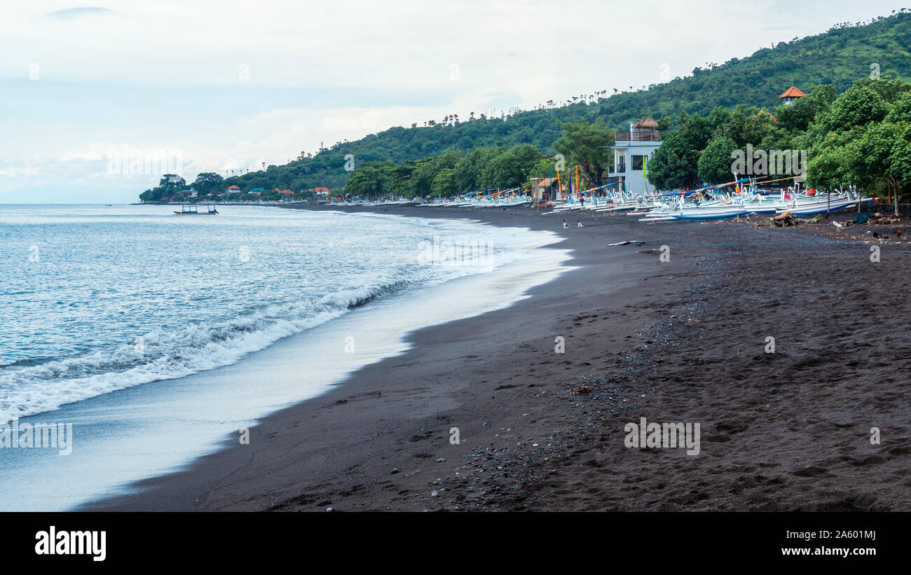 Amed Beach a Bali, in Indonesia Foto Stock