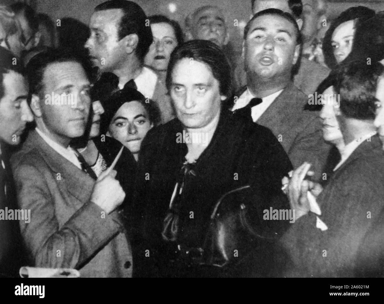 Isidora Dolores Ibarurri (1895 - 1989); nota come 'La Pasionaria' 'L' di Passiflora). Il repubblicano eroina della Guerra Civile Spagnola e comunista di origine basca. Foto Stock