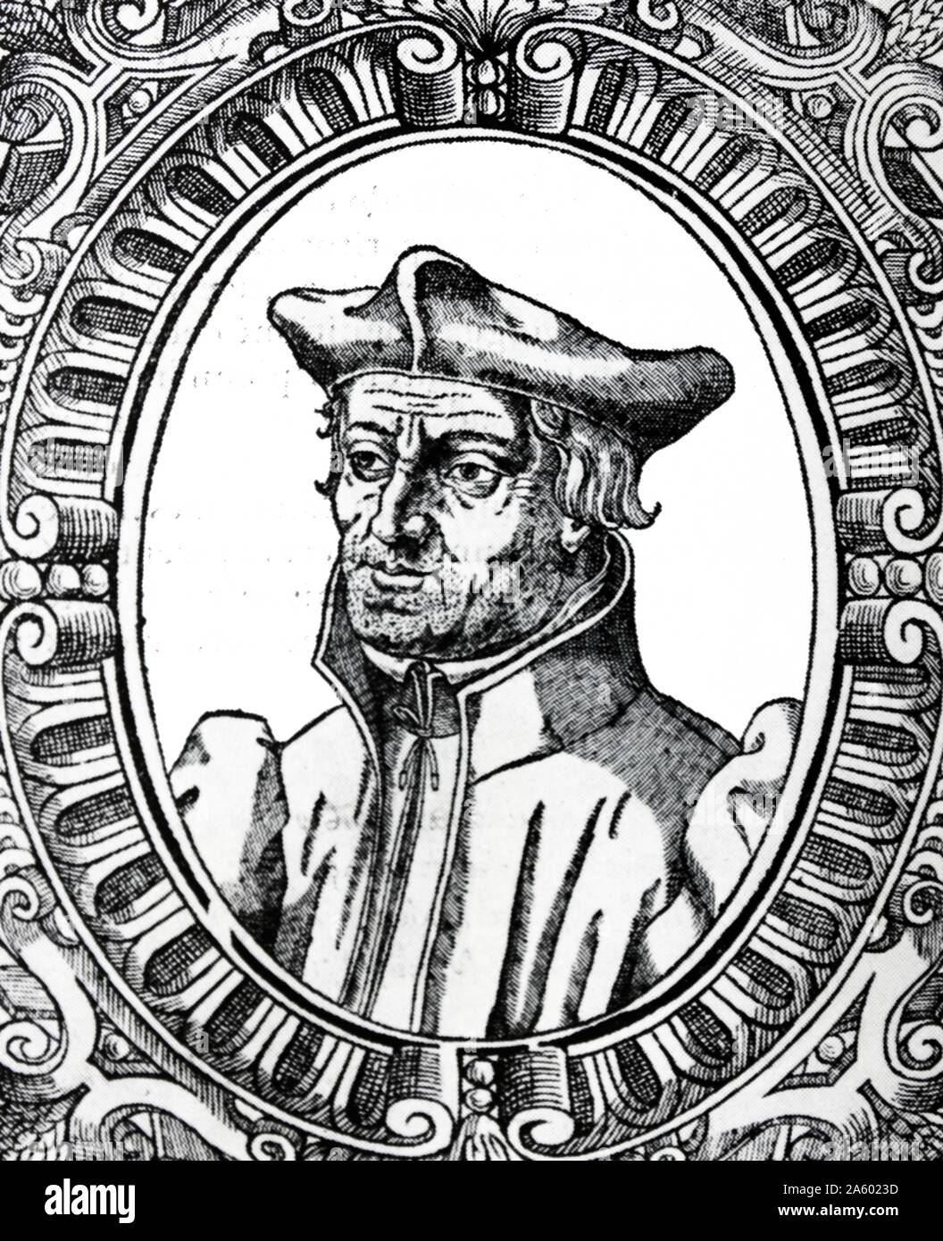 Jacques Lefèvre d'Étaples o Jacobus Faber Stapulensis (c. 1455 - 1536) è stato un teologo francese e umanista. Egli è stato un precursore del movimento protestante in Francia Foto Stock