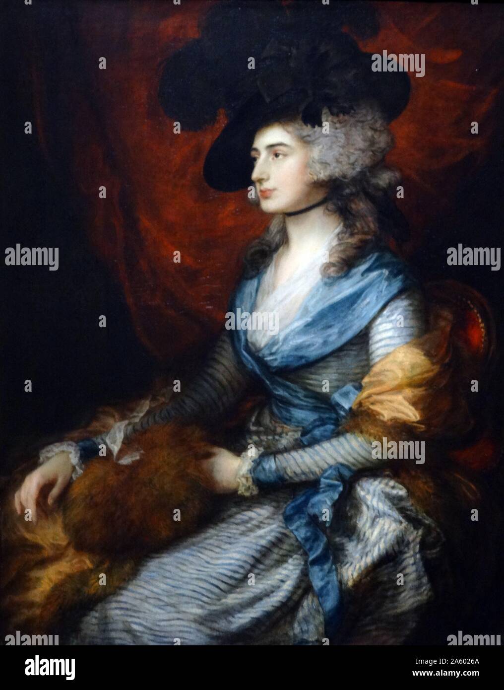 La sig.ra Sarah Siddons da Thomas Gaunsborough 1785. Sarah Siddons (5 luglio 1755 - 8 giugno 1831) era un gallese attrice, il più noto tragedienne del XVIII secolo Foto Stock La sig.ra Sarah Siddons da Thomas Gaunsborough 1785. Sarah Siddons (5 luglio 1755 - 8 giugno 1831) era un gallese attrice, il più noto tragedienne del XVIII secolo Foto Stock